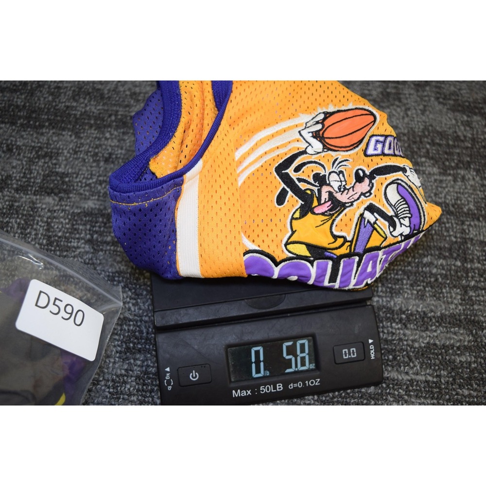 Goofy Goliaths Jersey Shirt Kids XL‎ Yellow Purple Basketball Disney World 32 - Picture 16 of 16